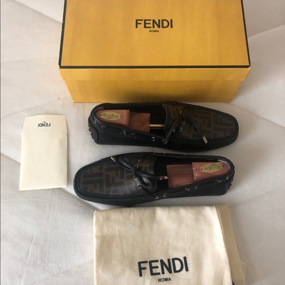 Black Fendi loafers size 10 in European size 11 US - Picture 1 of 2